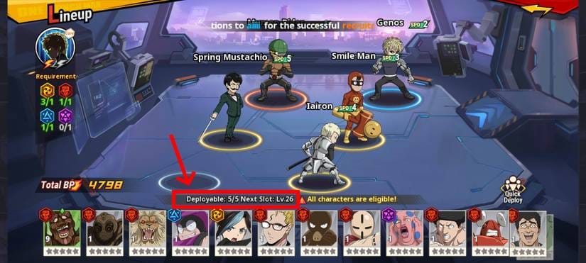 Antara muka peti mel dalam permainan One Punch Man: The Strongest untuk menyemak item tambah nilai yang diterima