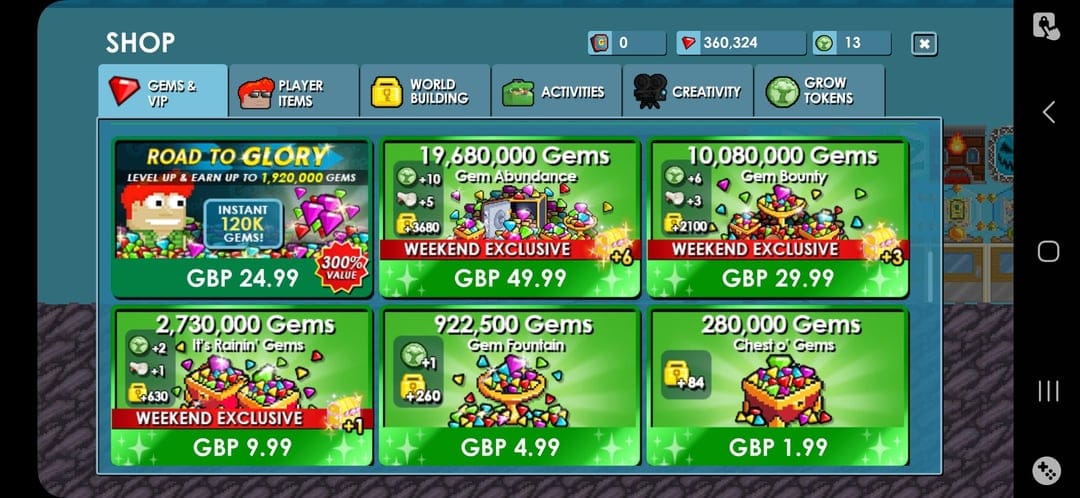 Répartition visuelle comparant les prix et la sécurité des Growtopia Gems selon les méthodes
