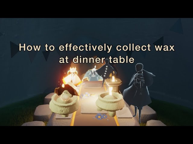 Players collecting wax at Grandma's dinner table in Hidden Forest