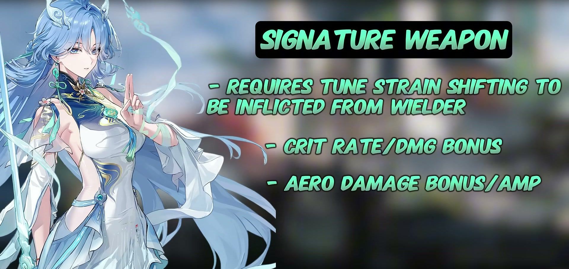Senjata signature Qingxiao Tune Strain Aero Crit
