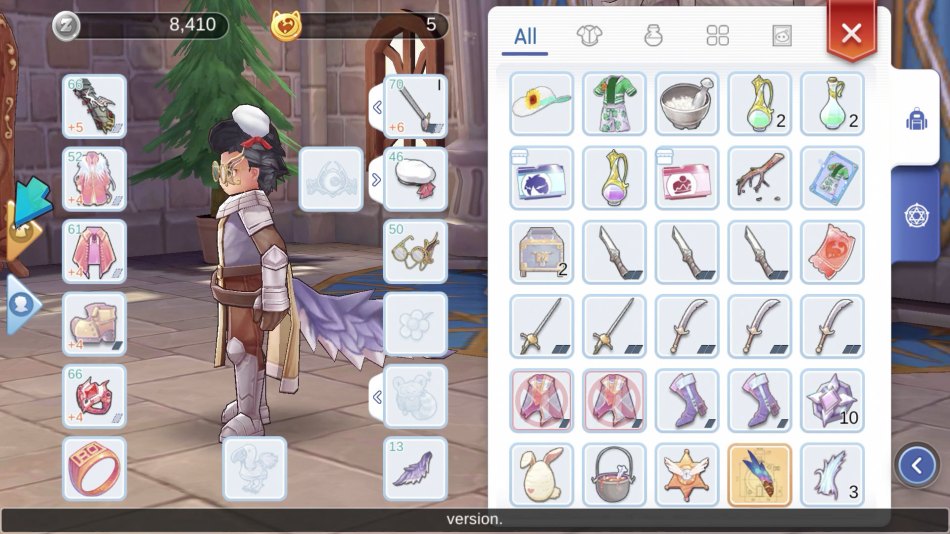 Ragnarok M Eternal Love character select screen displaying character slots