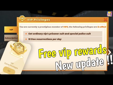일일 골드 보상과 꾸미기 혜택이 표시된 Blockman Go VIP 멤버십 화면