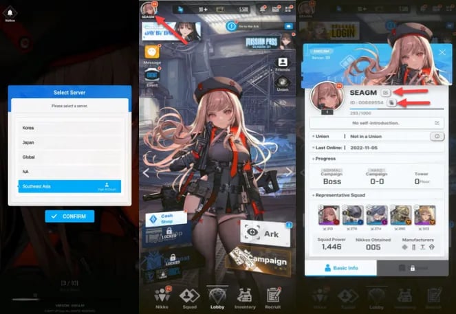 How to find your Goddess of Victory: Nikke UID