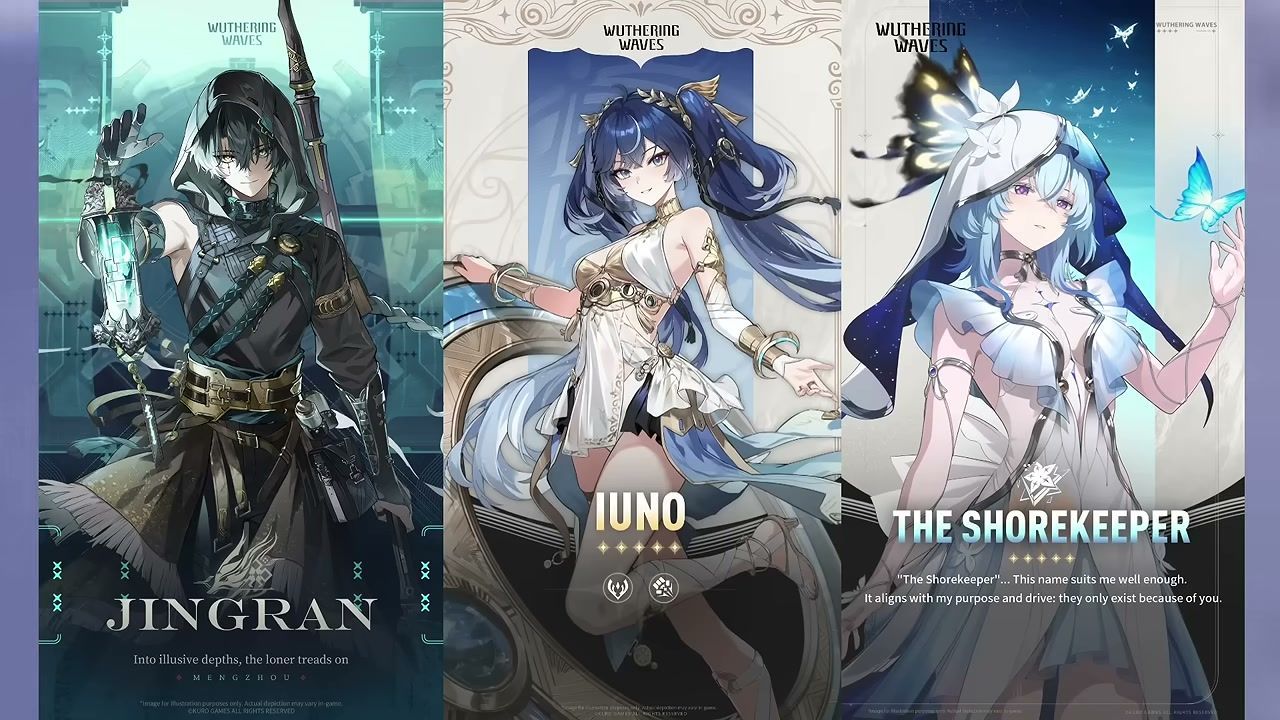 Equipo premium de Jingran Iuno Shorekeeper Wuthering Waves 3.6