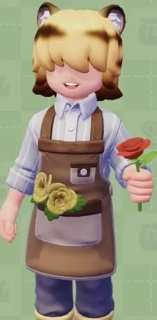 Ilustración de personaje de Heartopia de un PNJ en el pueblo