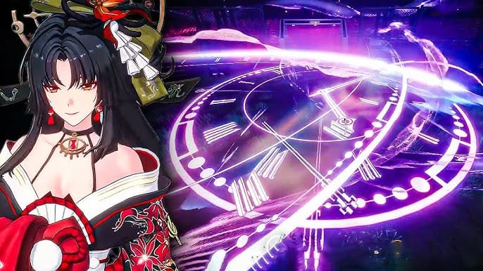 Neverness to Everness Hotori menggunakan kebolehan hentian masa dalam pertempuran