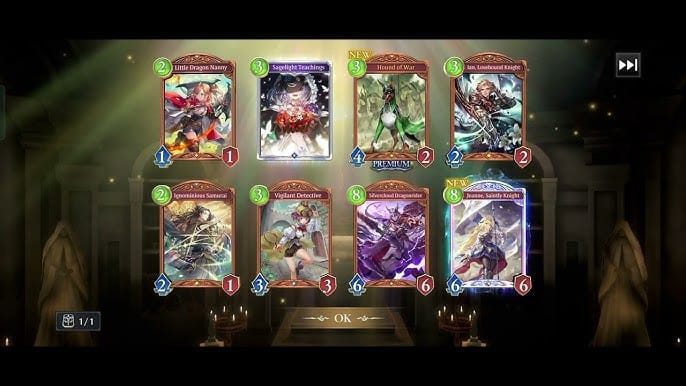 Shadowverse Worlds Beyond in-game mailbox showing received crystals