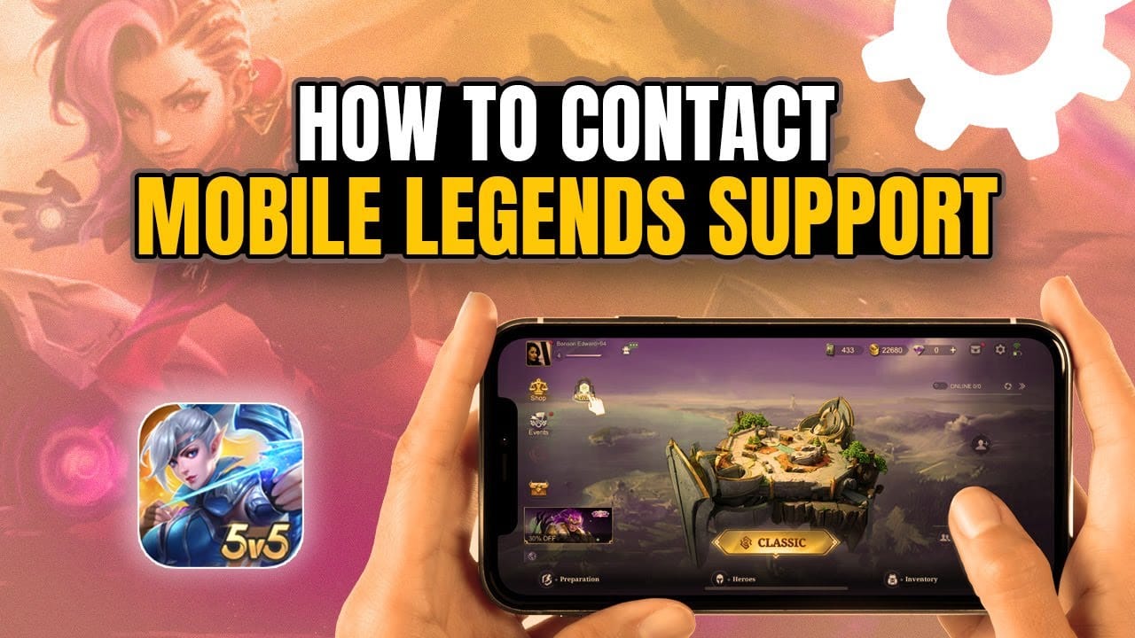 Mobile Legends Adventure in-game klantenservicemenu voor het melden van problemen met betalingen en geschenken