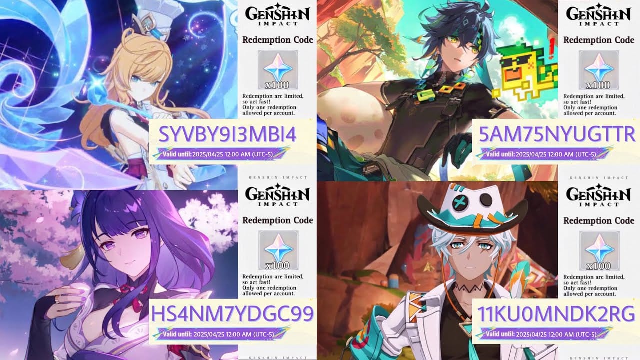 Genshin Impact official gift redemption interface