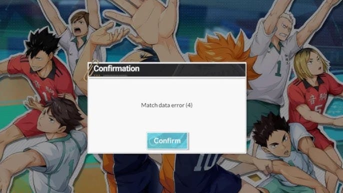 Haikyu!! Fly High 错误充值结果图表