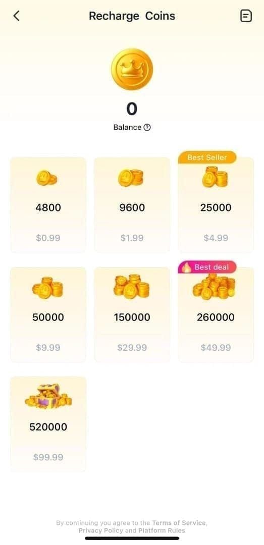 Tentativa de compra de recarga de SUGO Coins bloqueada pelas configurações de Tempo de Uso do iOS