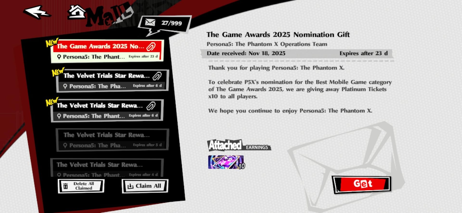 Ecran de încărcare a dovezilor pentru tichetul de asistență Persona 5: The Phantom X Cognition Crystals