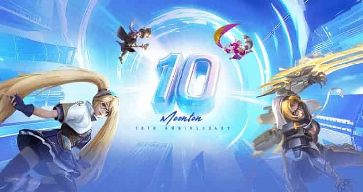 Mobile Legends Bang Bang 10. Jubiläum 2026 kosmisches Sternen-Thema Key-Art mit Layla und Nana