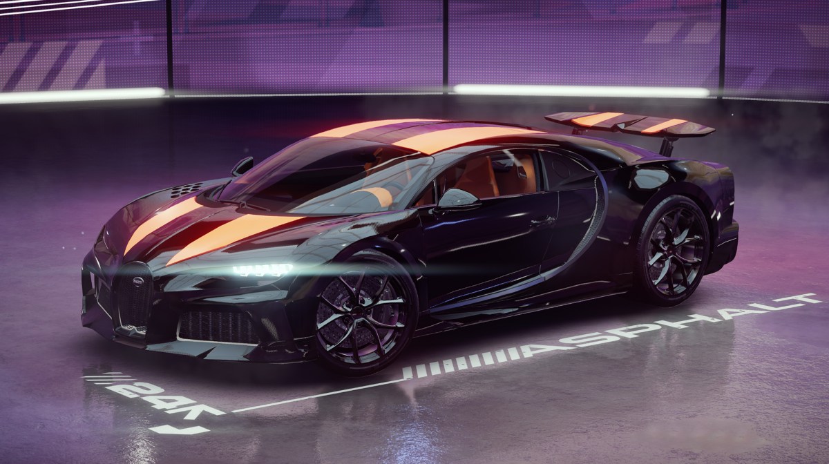 Asphalt 9 में सीधे ट्रैक पर अधिकतम टॉप स्पीड हासिल करती Bugatti Chiron