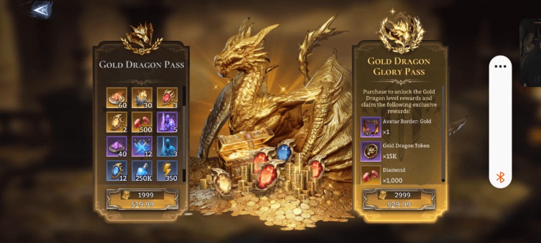Watcher of Realms Gold in-game profile showing account ID