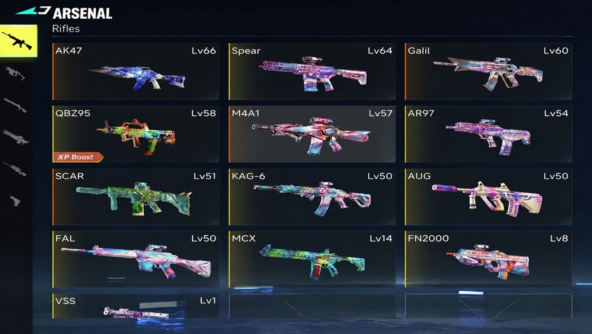 Weapon category overview