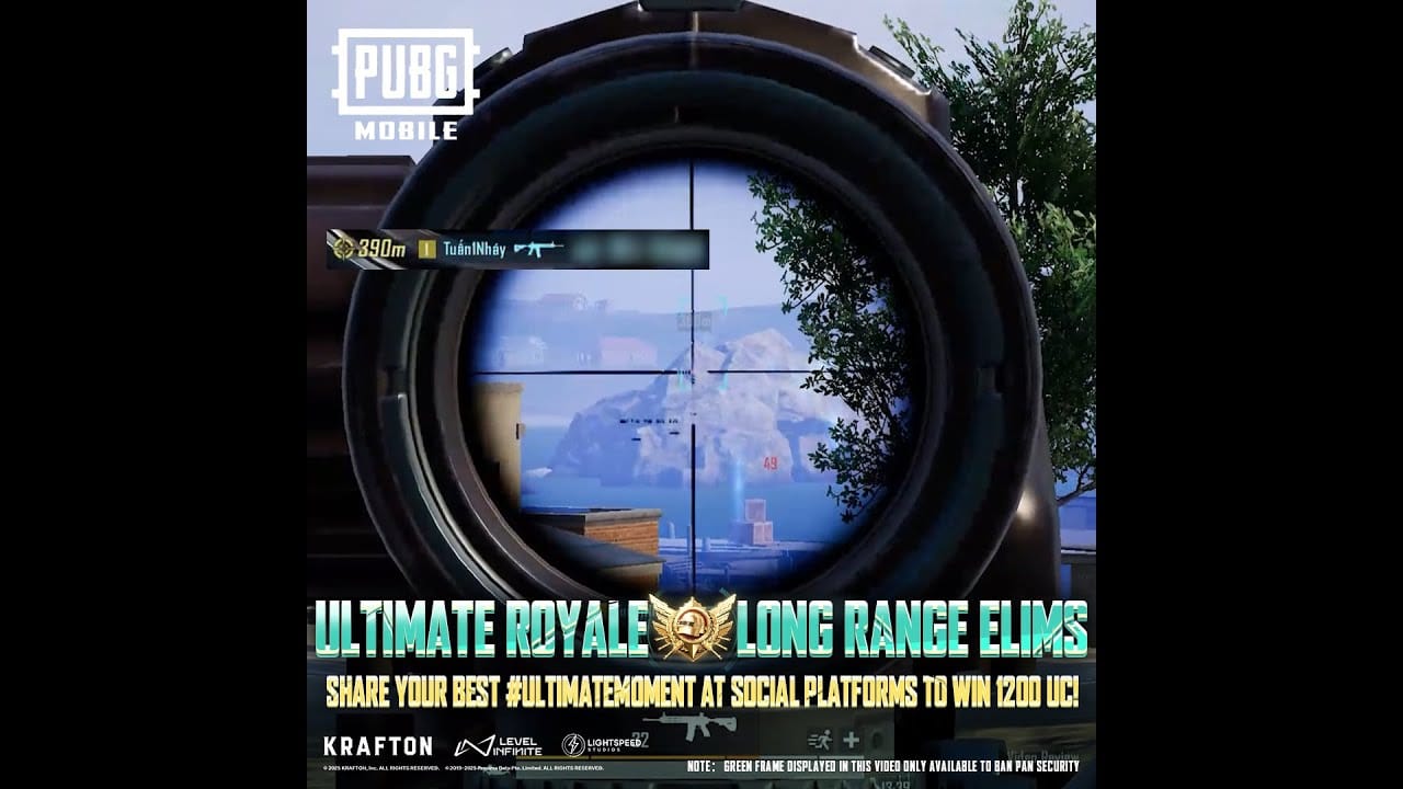 PUBG Mobile UC loadout de longo alcance em ação