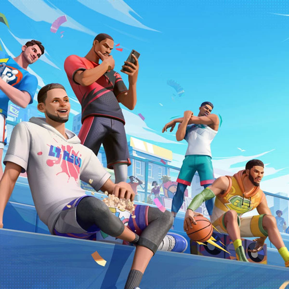 Reworked Superstar Russell Westbrook driving past perimeter defense in Dunk City Dynasty