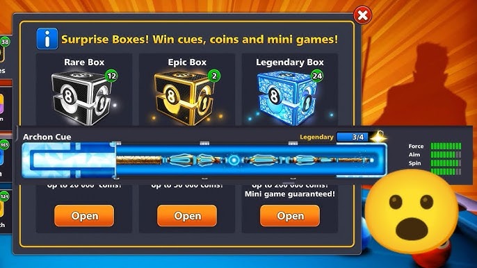 Bildschirm beim Öffnen einer Legendären Überraschungsbox mit Archon-Queue-Teilen und Werten