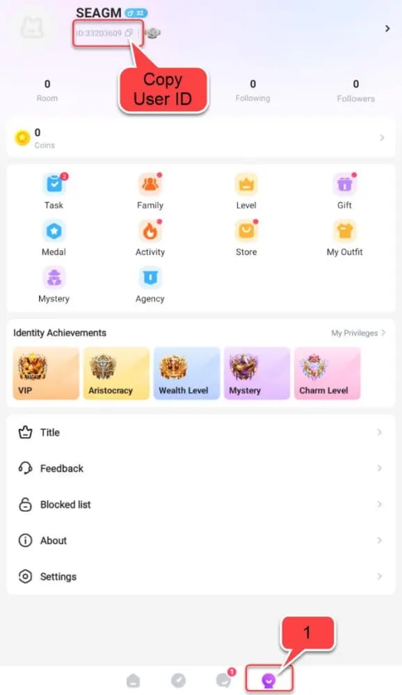 How to find your Hiya Coins UID