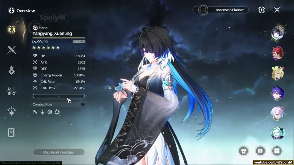 Build Fléau Havoc niveau 90 pour Yangyang Xuanling aux étages 3 et 4 de la Zone de danger