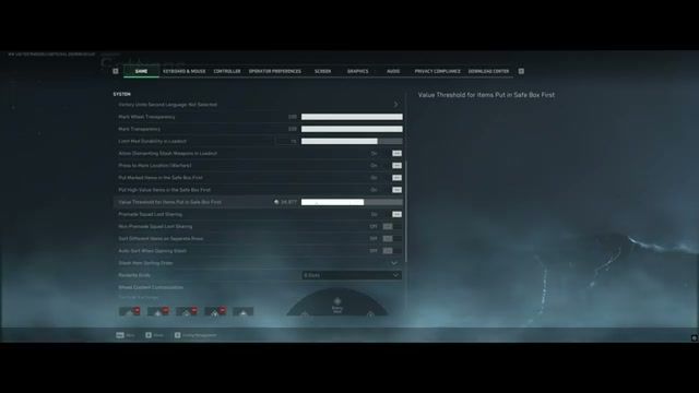 Delta Force Safe Box auto loot settings