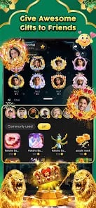 Halo Star voice chat rooms and messaging interface on a phone screen