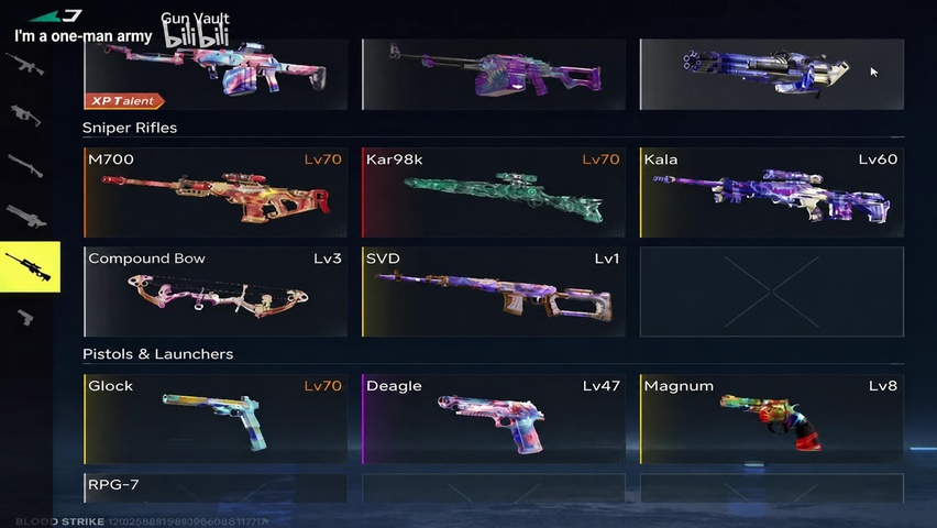 Pistol and launcher slot recommendations