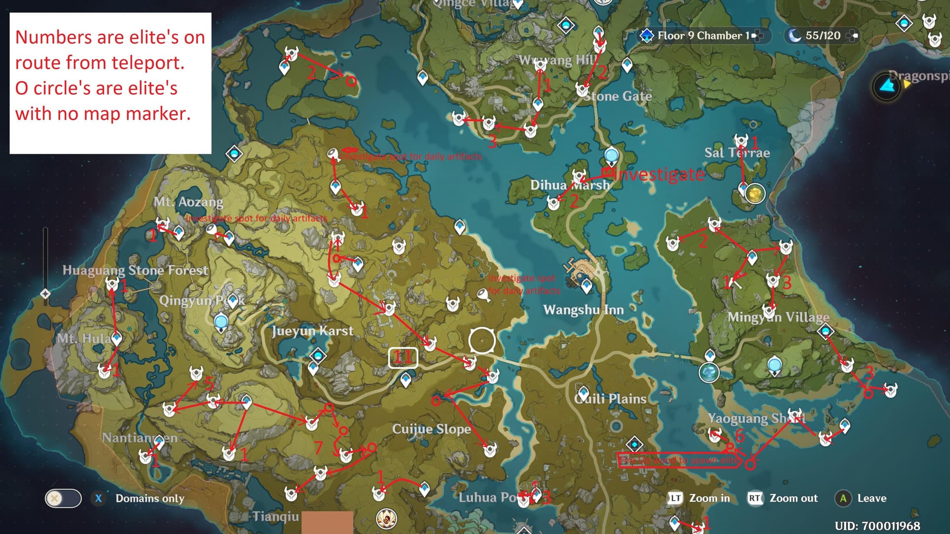 Genshin Impact farming route guide for Linnea local specialties and warrants
