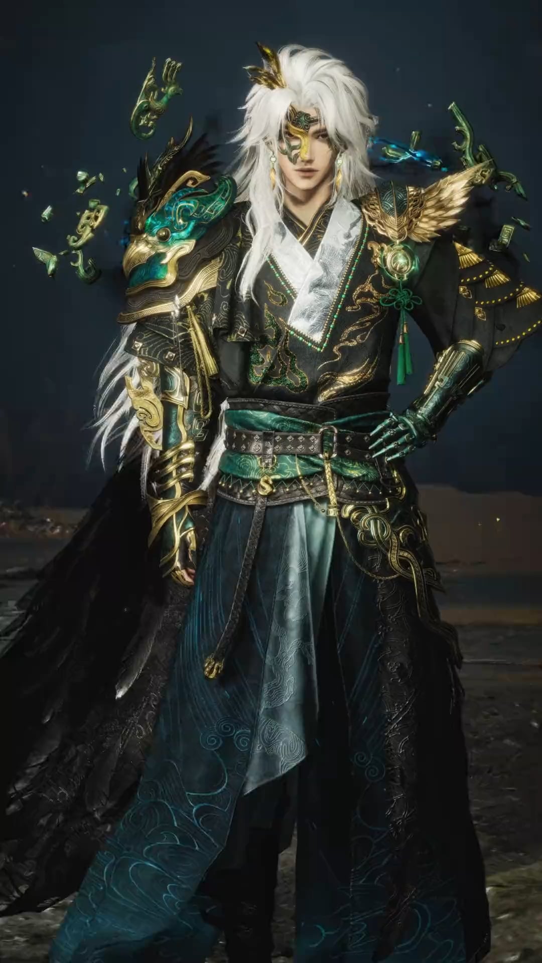 Martial hero cosmetic visual effects and appearance customization