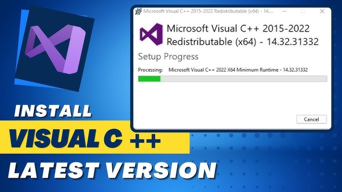 Microsoft Visual C++ 재배포 가능 패키지 설치 마법사 창