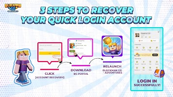 BG Portal companion application recovery screen for retrieving player account data