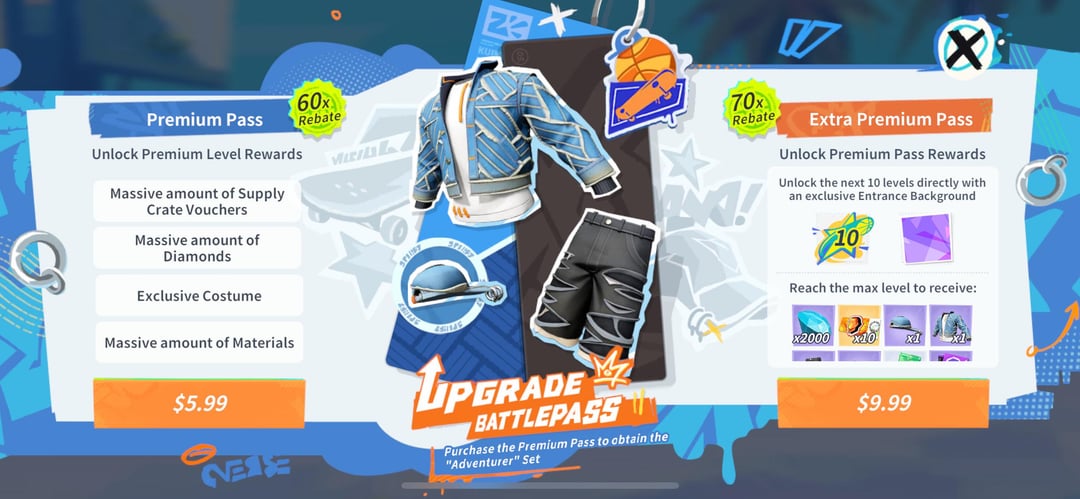 Dunk City Dynasty Premium Pass seasonal reward track