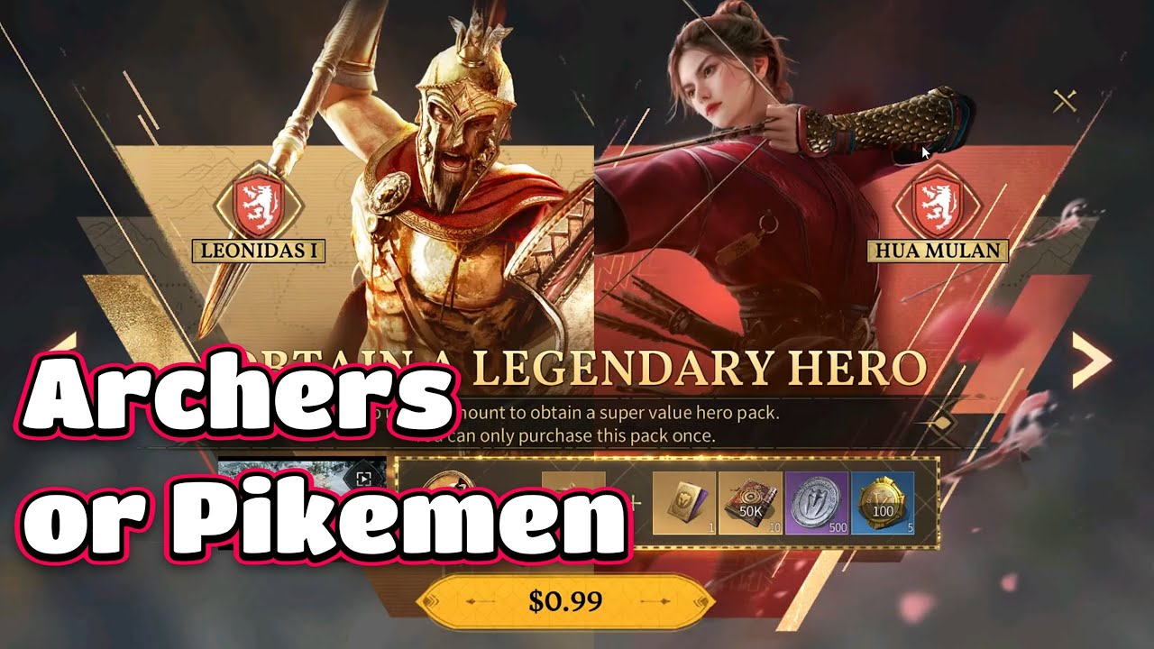 การรับสมัครแม่ทัพในตำนานฮวา มู่หลานและลีโอไนดัสใน Age of Empires Mobile