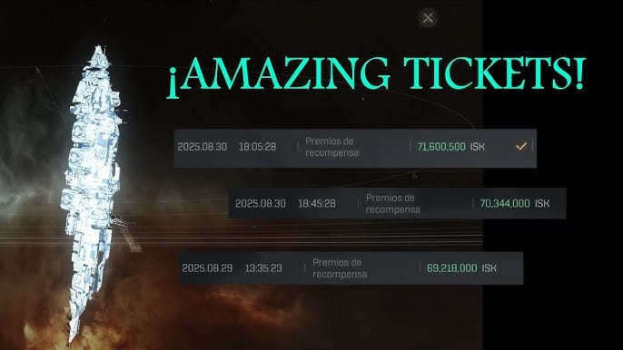 Contoh tiket sokongan pelanggan EVE Echoes dengan resit, ID transaksi, UID, dan butiran bukti pembayaran