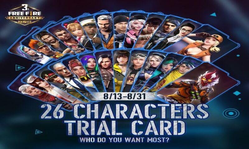Free Fire 무료 플레이 캐릭터 선택