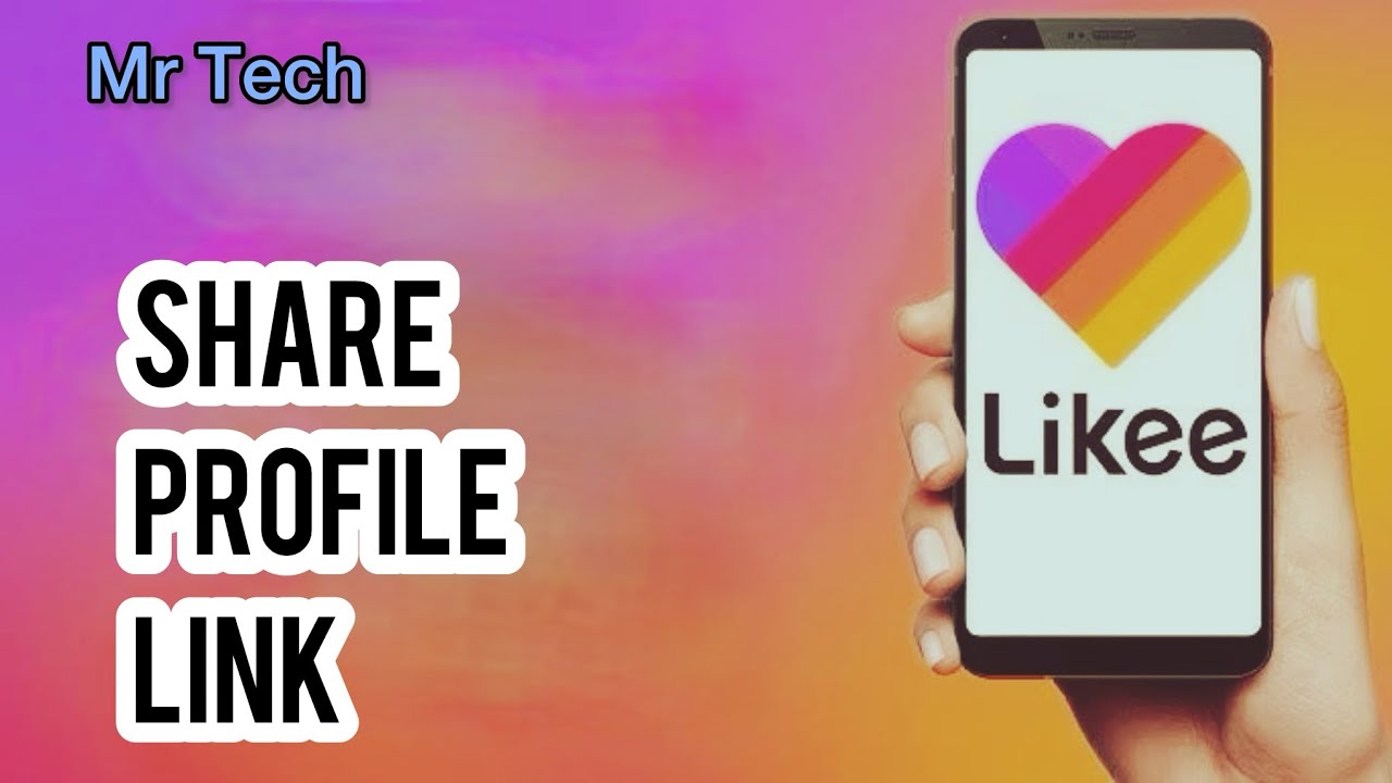 Likee profile share menu options on Android