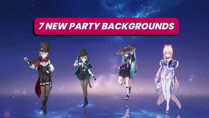 Interfaccia di configurazione del party in Genshin Impact che mostra una composizione del team meta ottimizzata