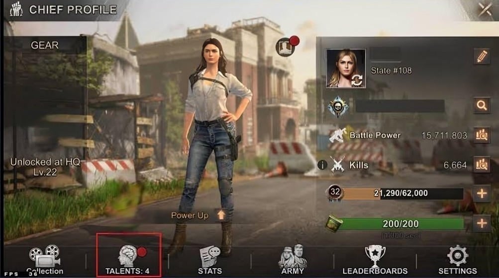 Chief Avatar menu showing numeric User ID in State of Survival